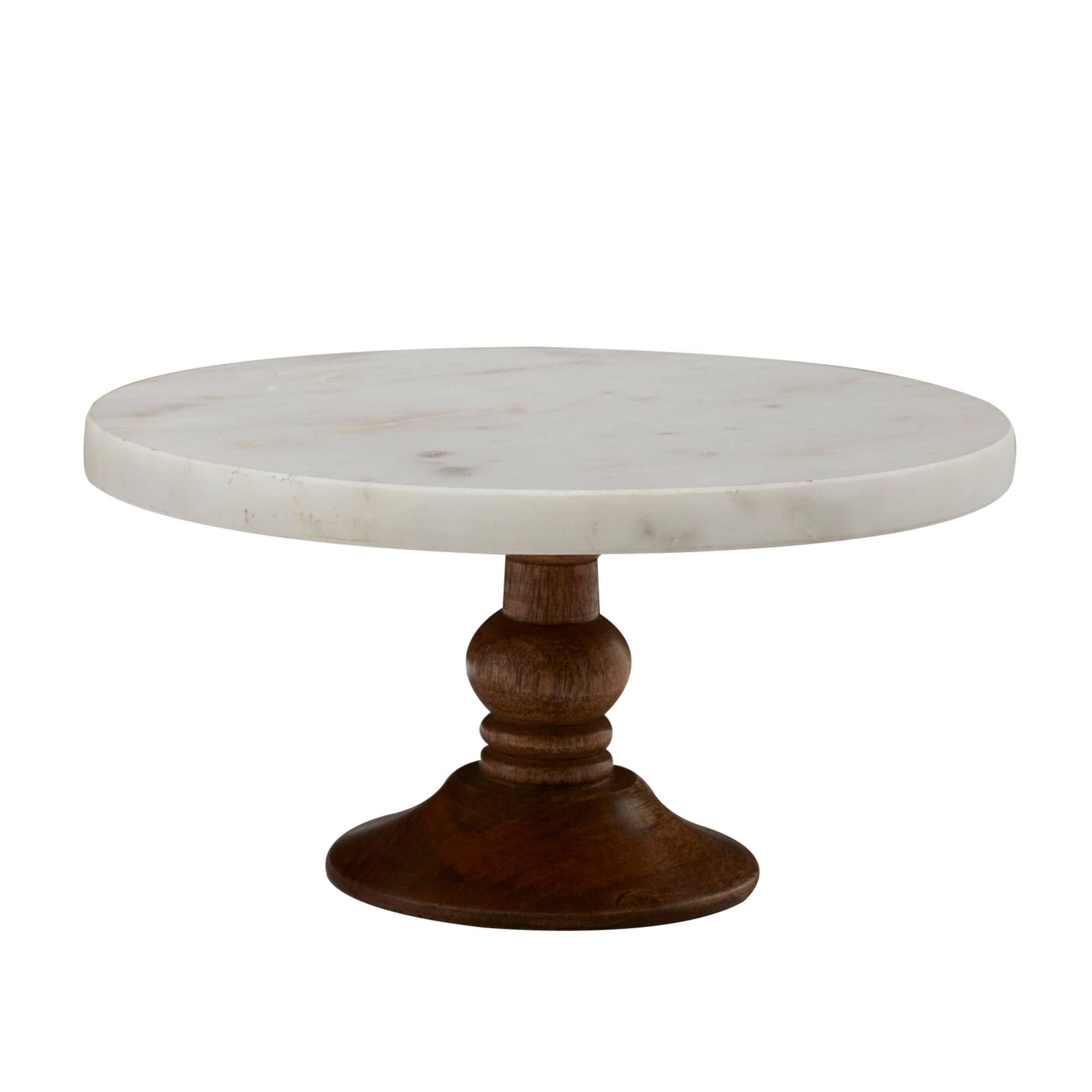 10" White Marble Natural Serving Tray